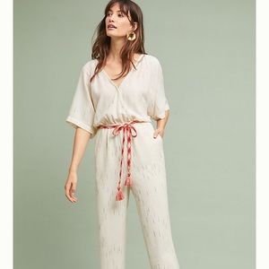 Anthropologie Feather and Bone Soleil Jumpsuit
